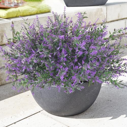 Krissing 80-Piece Outdoor Lavender Artificial Flowers