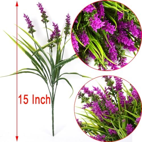 HANDIC 4pcs Artificial Plants Outdoor Decor Set