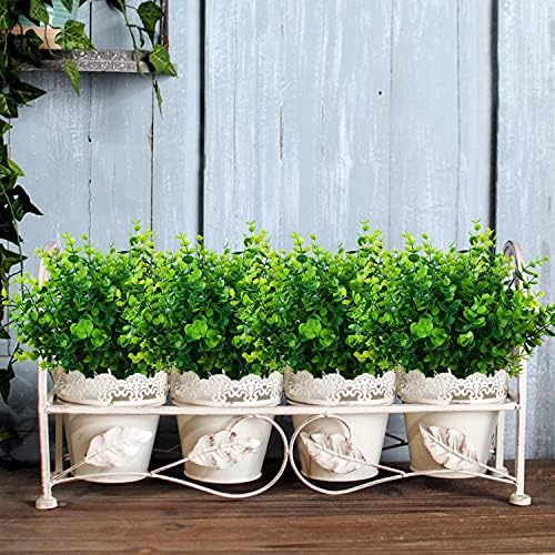 XLFAQXM Artificial Plants 8 Pack UV Resistant