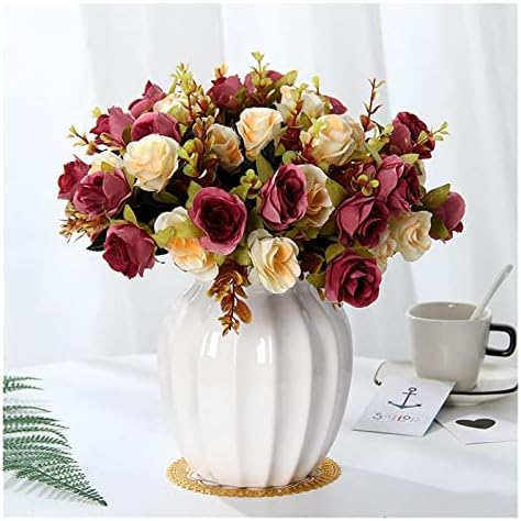 GaRcan Artificial Flowers Bouquet with Silk Rose Peony Hydrangea