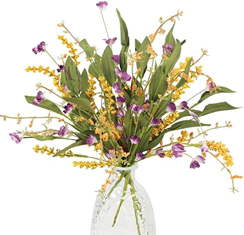 4Pcs Artificial Flowers Spring Decor Indoor Faux Plants