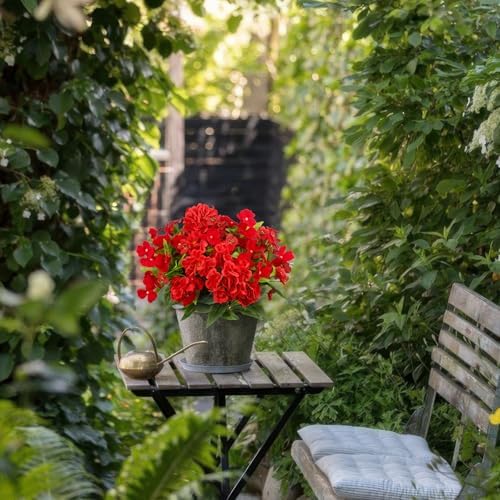 8 Pcs Artificial Flowers for Outdoor Decor
