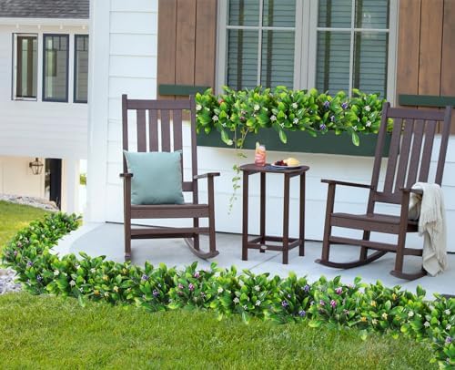 RECUTMS Artificial Shrubs 10 Pcs Ivory UV Resistant