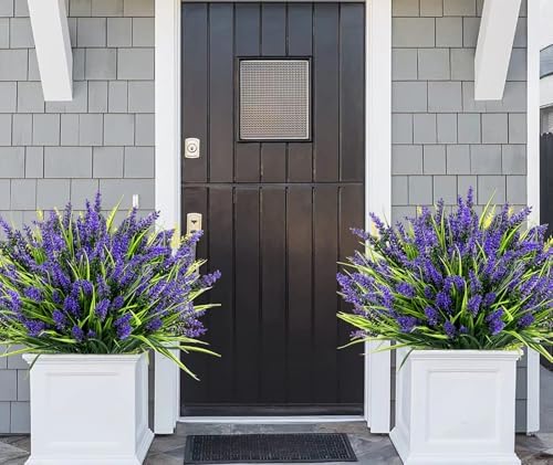 12pcs Purple Artificial Lavender Flowers for Outdoor Decor