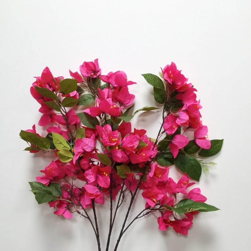 3 Piece Bougainvillea Artificial Flowers with Stems Magenta