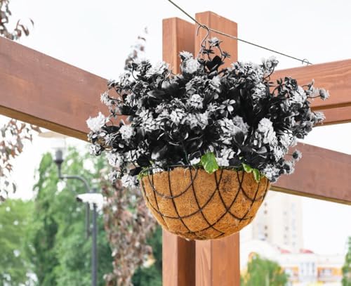 RECUTMS 8Pcs Fake Flowers Outdoor Decorations