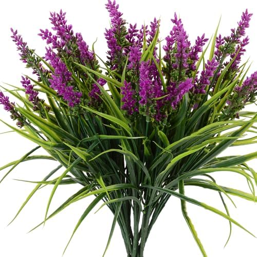 HANDIC 4pcs Artificial Plants Outdoor Decor Set