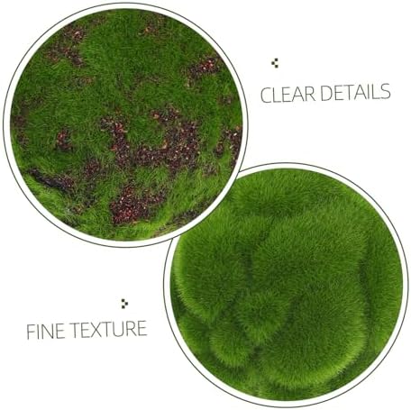 2pcs Artificial Moss Spheres Flocked Foam Greenery Decor Balls