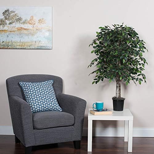 Vickerman 4 Artificial Ficus Bush with Black Pot