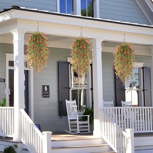 WEISPARK Artificial Hanging Flowers 4pcs Garland