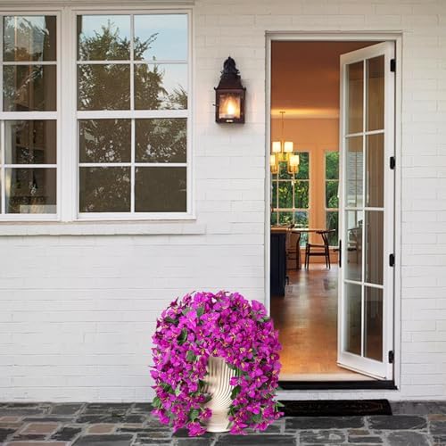 2 pcs Artificial Bougainvillea Flowers for Outdoor Decoration