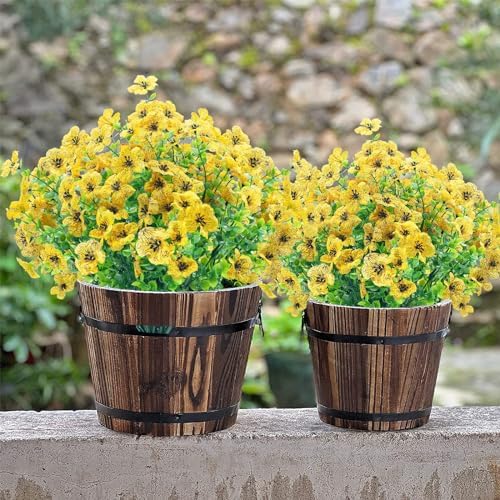 NOV FIRE Outdoor Artificial Flowers 8 Bundles