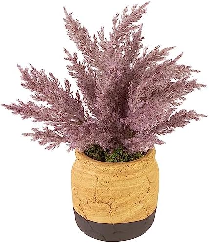 Northlight Artificial Astilbe Plant in Ceramic Pot - Purple 12 Inch