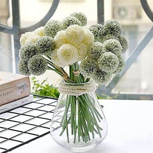 Artificial Flowers with Pots 6Pcs Bundle Gold Chrysanthemum