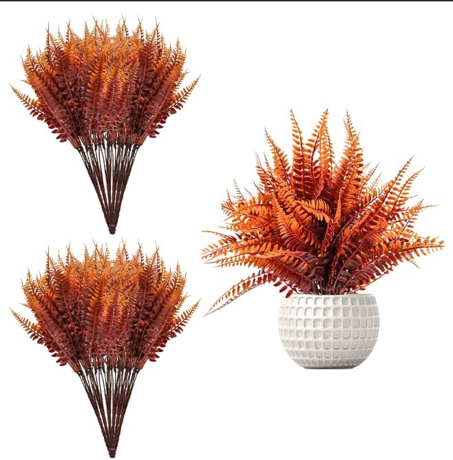 FineInno 12 Pcs Artificial Boston Ferns for Garden Decor