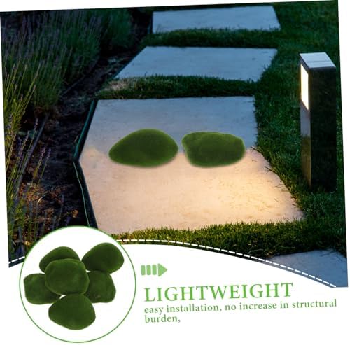 6pcs Covered Moss Decor for Indoor Greenery