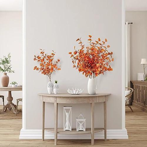 Sggvecsy 6 Pcs Artificial Eucalyptus Fall Decorations