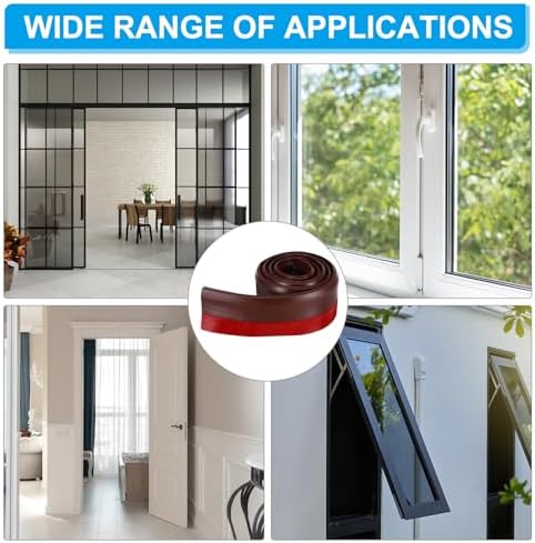 PATIKIL Door Draft Stopper 2 Pack 33FT Silicone Seal Strips