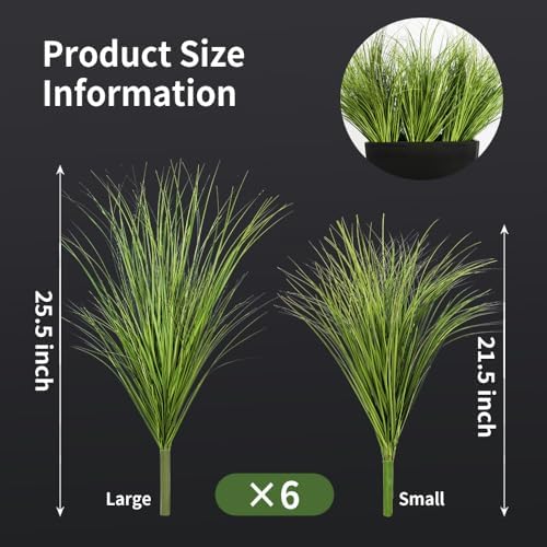 Melorca And Guilla 6PCS 255 Inch Fake Tall Onion Grass Artificial Plants