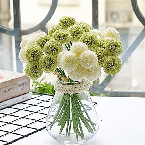 Artificial Flowers with Pots 6Pcs Bundle Gold Chrysanthemum