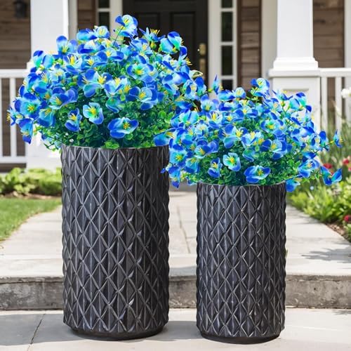 NOV FIRE Artificial Flowers for Outdoor Decor Blue
