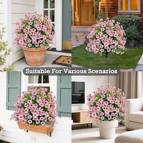 Realistic Artificial Violet Ball Topiary Tree with Ground Spikes