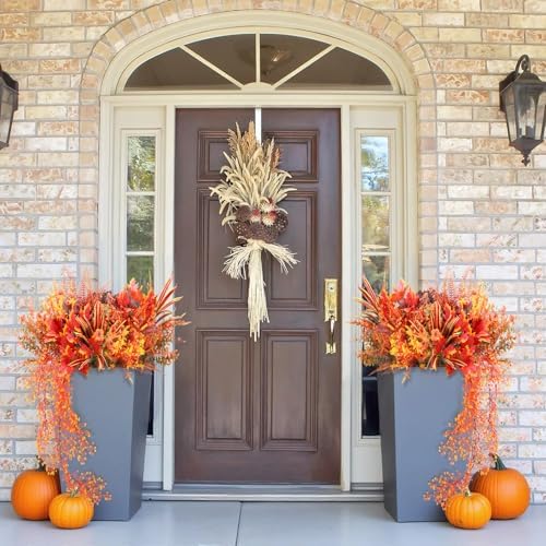15 Bundles Artificial Plants Fall Greenery Outdoor Decor