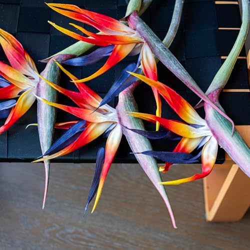Duyone Artificial Flowers Bird of Paradise 37 Inch 2Pcs