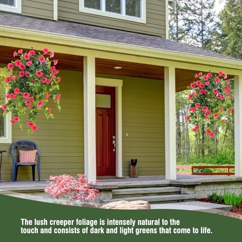 Artificial Petunia Hanging Flower Red 295 Inch