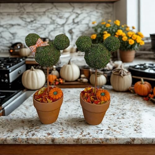 Minnie And Mickey Seasonal Topiary Set 6 Inch