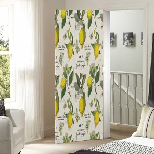 Susiyo Flower Leaves Lemon Halloween Door Cover