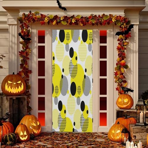 Susiyo Dots Halloween Door Cover Stretch Fabric Decor