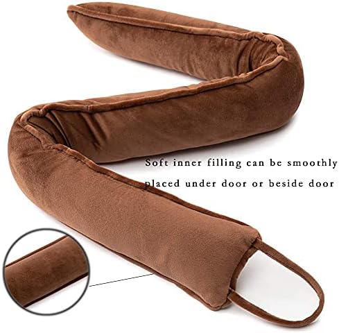 DreamQuil Under Door Snake Draft Stopper 36 Inch Brown
