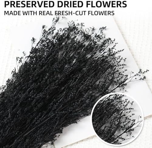 Tavkite Dried Babys Breath Bouquet 17 Inch Black