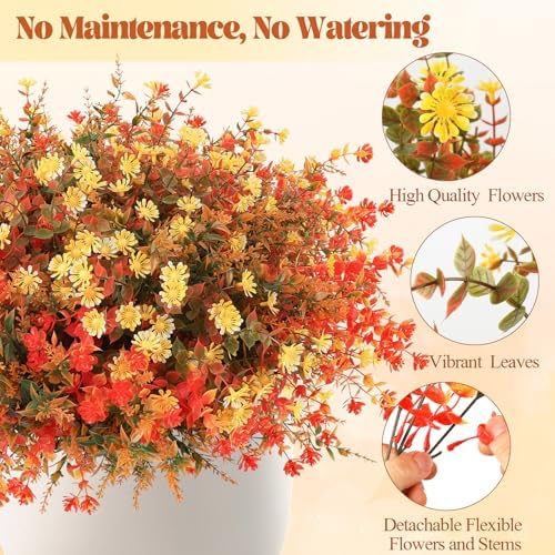 MACTING Fall Artificial Flowers for Outdoor Decor
