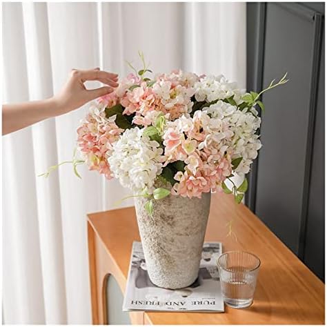 GaRcan Artificial Hydrangea Branch with Pot for Home Decor