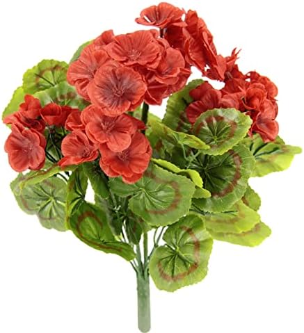 Artificial Geranium Bush for Balcony and Table Decor