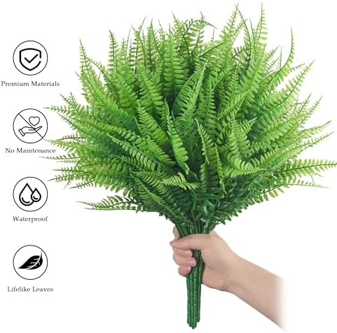 ZERRO 16 Piece Artificial Boston Fern Set