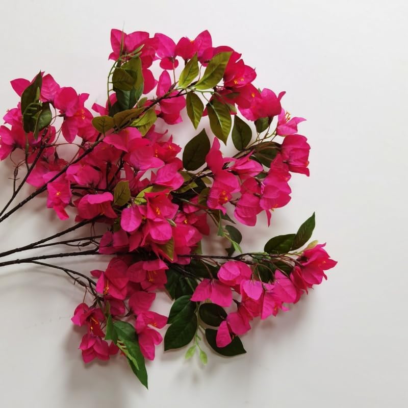3 Piece Bougainvillea Artificial Flowers with Stems Magenta