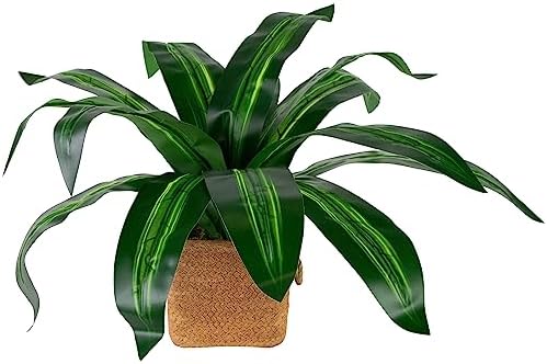 Northlight Artificial Dracaena Plant in Square Rattan Ceramic Pot - 27 Inch