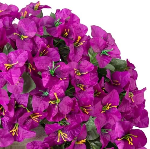 2 pcs Artificial Bougainvillea Flowers for Outdoor Decoration