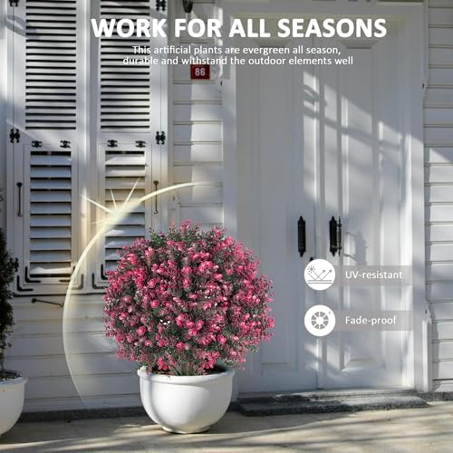 Artificial Rose Boxwood Topiary 27 Inch 2 Pack