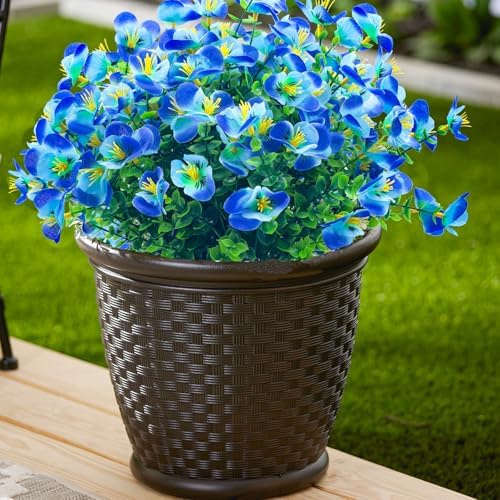 NOV FIRE Artificial Flowers for Outdoor Decor Blue