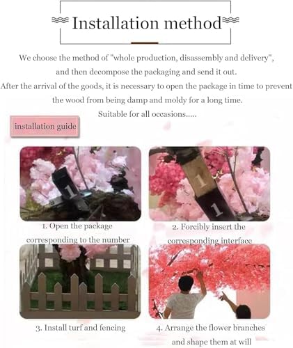 Artificial Peach Blossom Tree 1mx08m Indoor Outdoor Decor