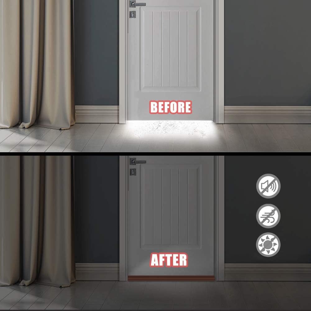 Suptikes Upgraded Door Draft Stopper 3 W x 37 L Brown