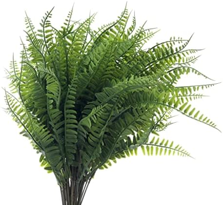 Grand Verde Boston Ferns Artificial Plants 10pcs Dark Green