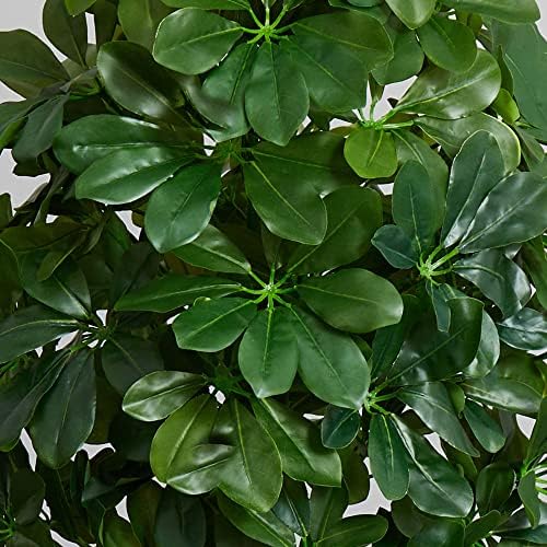 Nearly Natural 40in Schefflera Artificial Plant with White Vase