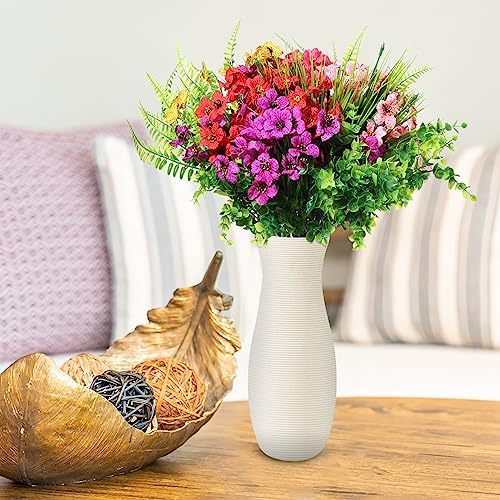 Zeyune 56 Piece Artificial Flowers for Outdoor Decor
