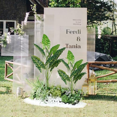 MelorcaGuilla 2PCS 30 Inch Fake Taro Plants