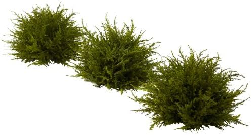 Nearly Natural 4949-S3 Cedar Balls Green Set of 3